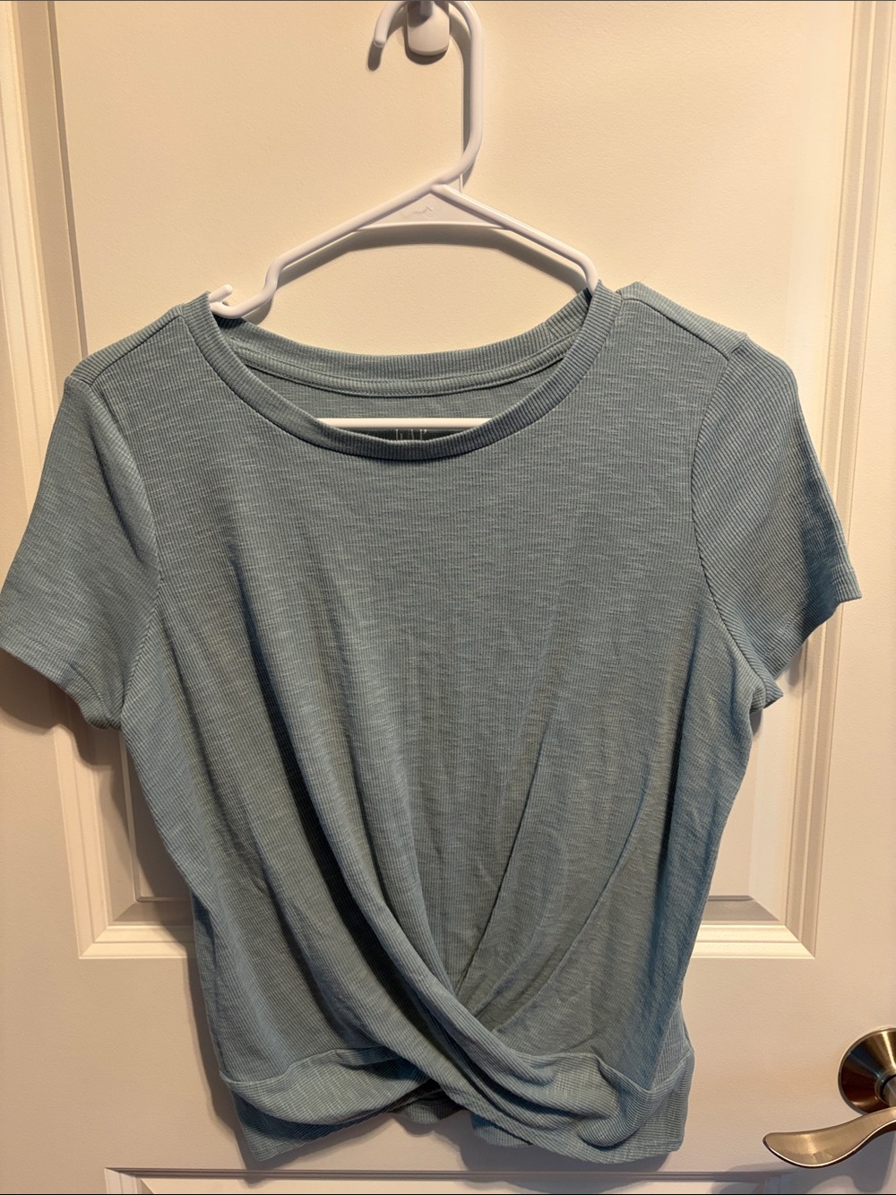 GAP Light Blue Short Sleeve Twist-Hem Tee